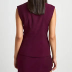 High Necked Wrap Around Sleeveless Top
