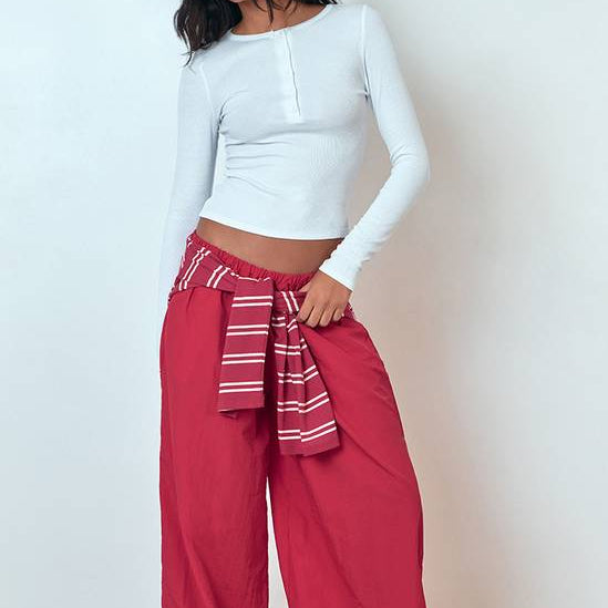 White Soft Ribbed Button Down Slim Fit Long Sleeved Top